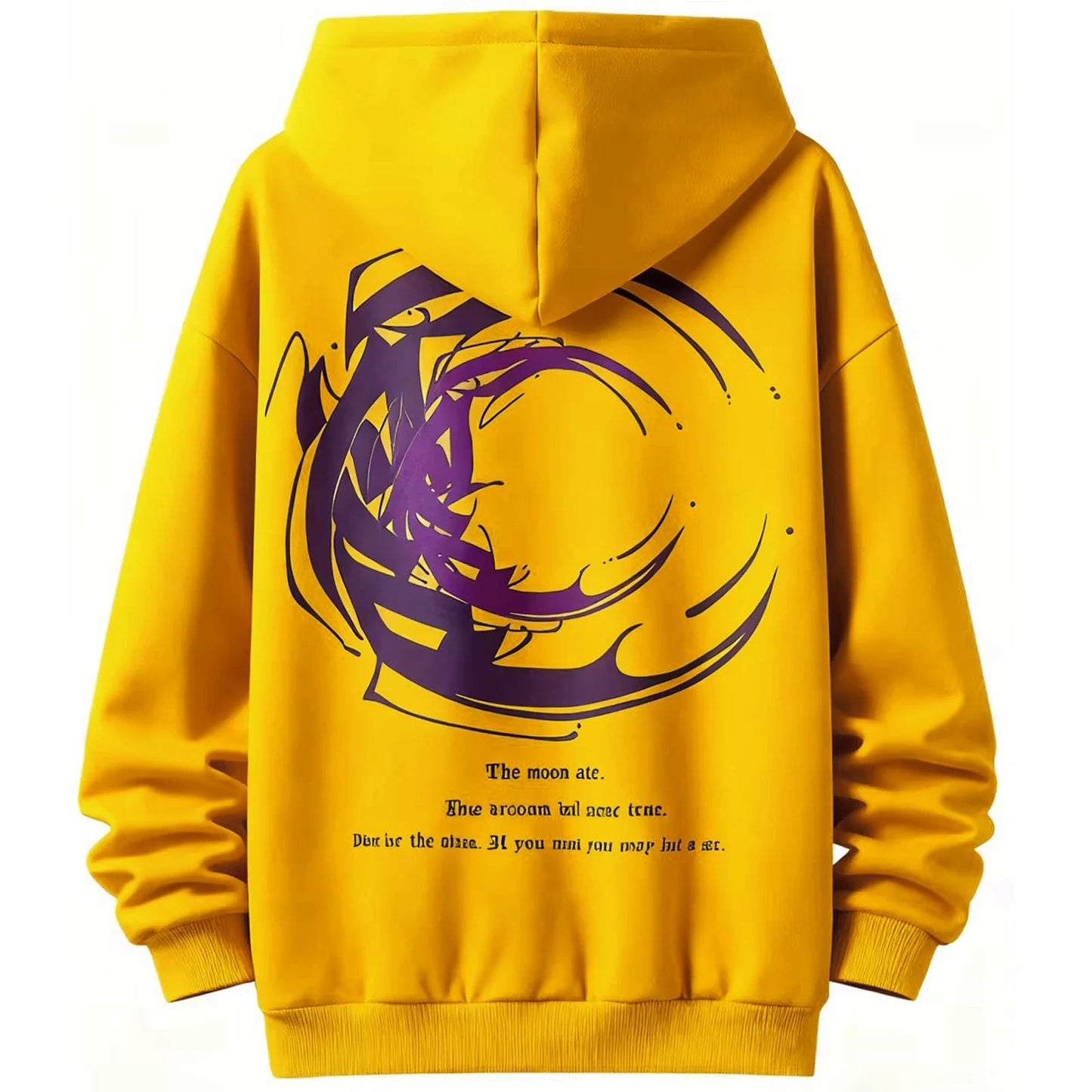 Pullover Men's Hoodie With Backprint Hoodie Hip Hop Hooded Sweat Jacket Vintage Cool Long Sleeve Oversized Sweater Streetwear