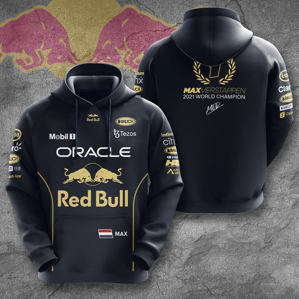 Red Bull Hoodie Fashion 3D Printing Cycling Men's Hoodie Outdoor Sports Red Bull Racing Hoodie Red Bull Men's Hoodie