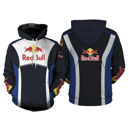 Autumn Red Bull Hoodie Street Fashion 3D Printed Men's and Women's Children's Hoodies Outdoor Sports Clothing Racing Clothing