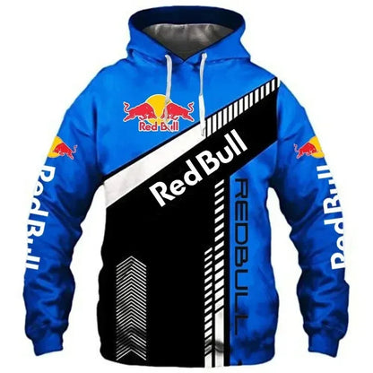 Autumn Red Bull Hoodie Street Fashion 3D Printed Men's and Women's Children's Hoodies Outdoor Sports Clothing Racing Clothing