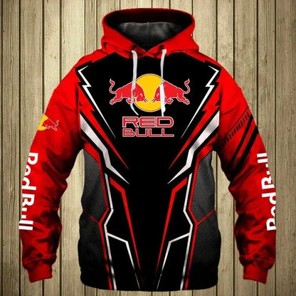 Autumn Red Bull Hoodie Street Fashion 3D Printed Men's and Women's Children's Hoodies Outdoor Sports Clothing Racing Clothing