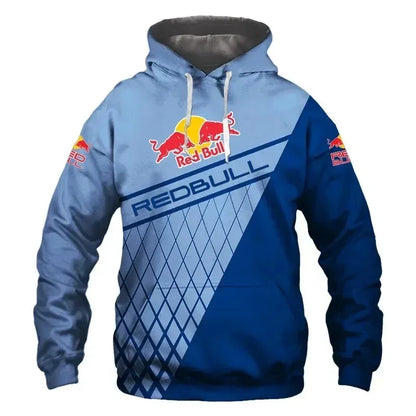 Autumn Red Bull Hoodie Street Fashion 3D Printed Men's and Women's Children's Hoodies Outdoor Sports Clothing Racing Clothing