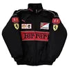 Customizable F1 Racing Suit Inspired Men's Winter Jacket Coats Embroidered Ferraris Team Loose Casual Riding Moto Suit Cotton