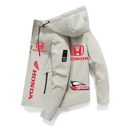 Honda logo men's motorcycle jacket, Honda jacket, custom pilot jacket for motorcycle racing team, loose men's clothing, sports