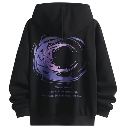 Pullover Men's Hoodie With Backprint Hoodie Hip Hop Hooded Sweat Jacket Vintage Cool Long Sleeve Oversized Sweater Streetwear