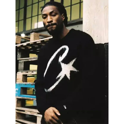 High street Hiphop Y2k Knitted sweater Harajuku Graphic Print Punk Pullover Grunge Rock Goth Oversized Casual Chic Knitt Top EMO