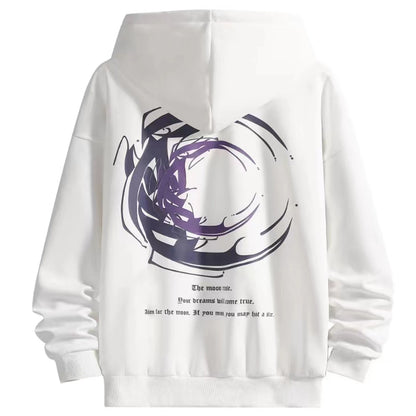 Pullover Men's Hoodie With Backprint Hoodie Hip Hop Hooded Sweat Jacket Vintage Cool Long Sleeve Oversized Sweater Streetwear