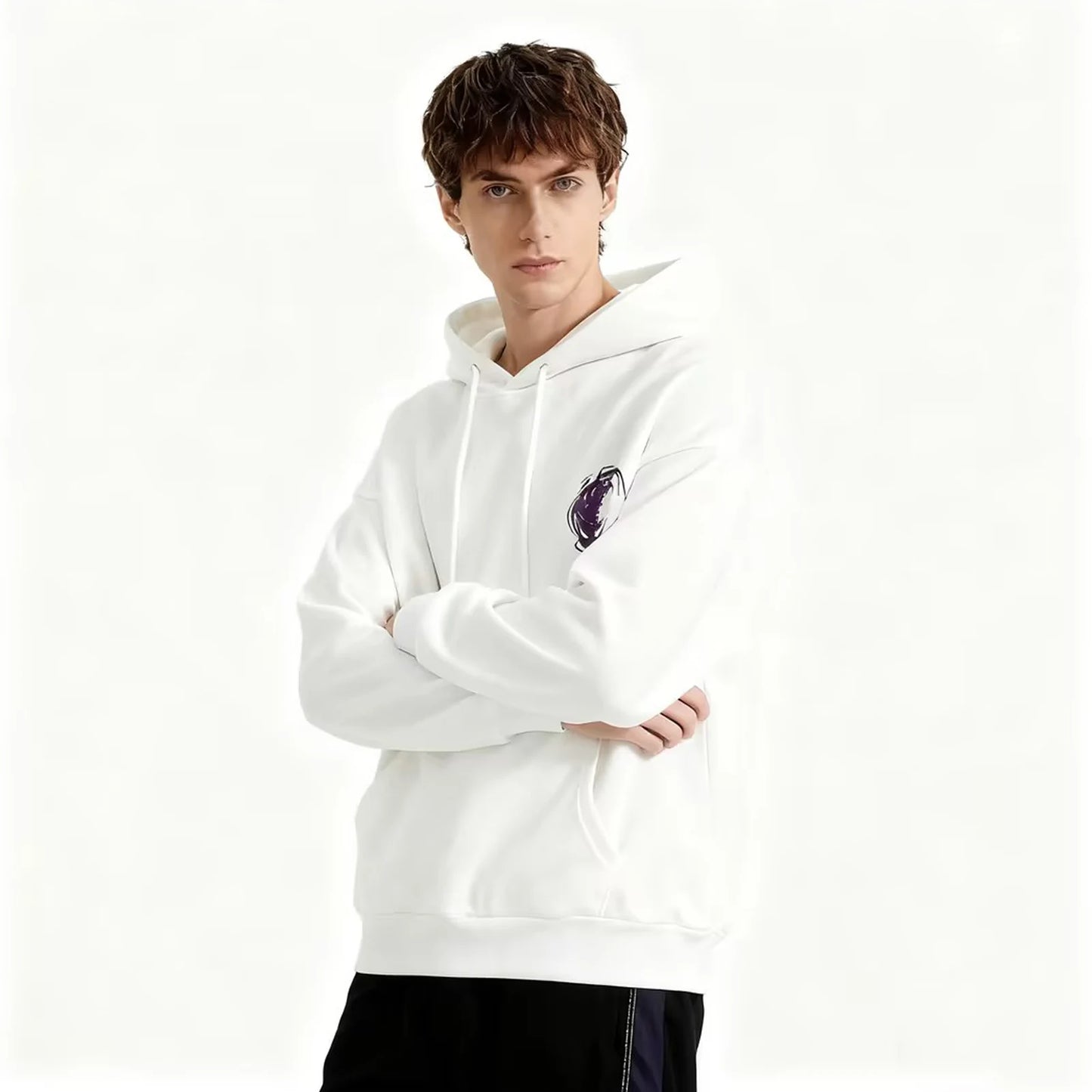 Pullover Men's Hoodie With Backprint Hoodie Hip Hop Hooded Sweat Jacket Vintage Cool Long Sleeve Oversized Sweater Streetwear