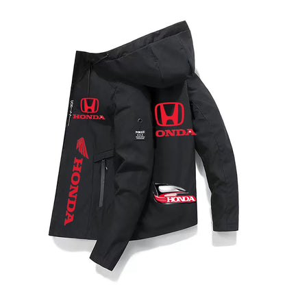 Honda logo men's motorcycle jacket, Honda jacket, custom pilot jacket for motorcycle racing team, loose men's clothing, sports