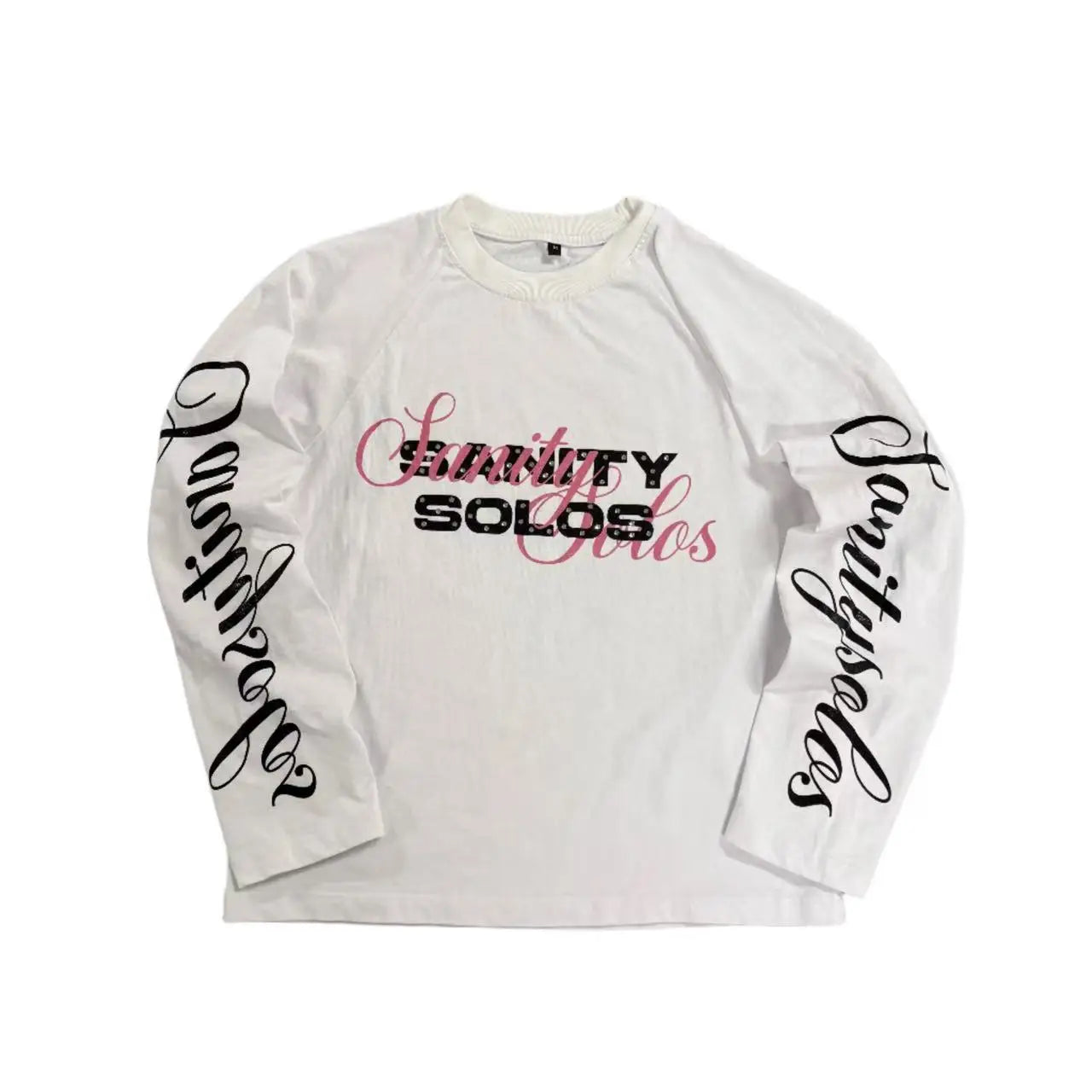 Y2K retro trend punk letter print pattern design fashionable casual men long sleeved high street gothic Harajuku loose pullover