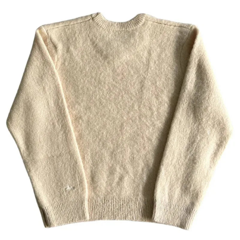 High street Hiphop Y2k Knitted sweater Harajuku Graphic Print Punk Pullover Grunge Rock Goth Oversized Casual Chic Knitt Top EMO